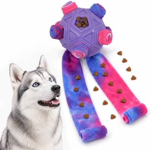 Dog Snuffle Ball, Upgraded Interactive Enrichment Slow Feeder Puzzle Toy