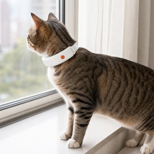 New OVlboRav V3.0 Cat Health Monitor by OVlboRav – AI Health Collar with 24/7 Vital Signs Alerts, GPS, Telehealth Consults, AskaVet & Share with Your Vet & SmartWatch Sync – Subscription Required