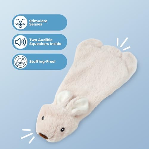Best Pet Supplies Squeaky Dog Toys with Soft Durable Fabric for Small, Medium and Large Pets Interactive Toy for Indoor Play, Supports Active Biting and Play - Hare, Pig, Large