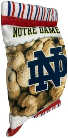 Pets First NCAA Notre Dame Fighting Irish Crinkle FINE Plush Dog & CAT Squeak Toy - Cutest Stadium Peanuts Snack Plush Toy for Dogs & Cats with Inner Squeaker & Beautiful Baseball Team Name/Logo