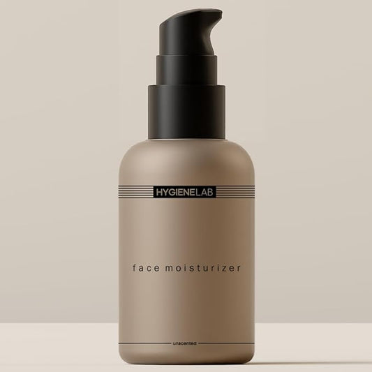 HygieneLab Face Moisturizer - EWG Verified, Unscented, Non-Greasy Hydration with Squalane, Aloe Vera, Ceramides & Hyaluronic Acid - 1.7 fl oz