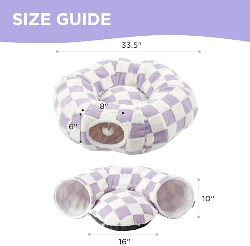 Lesure Donut Cute Jacquard Cat Tunnel Bed Kitten Toys for Puppy Bunny