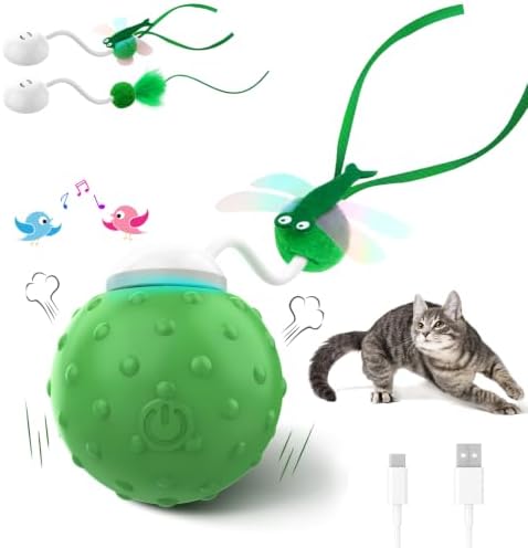 Interactive Cat Toy Ball,Fast Moving Cat Stimulation Toys For Indoor Cats