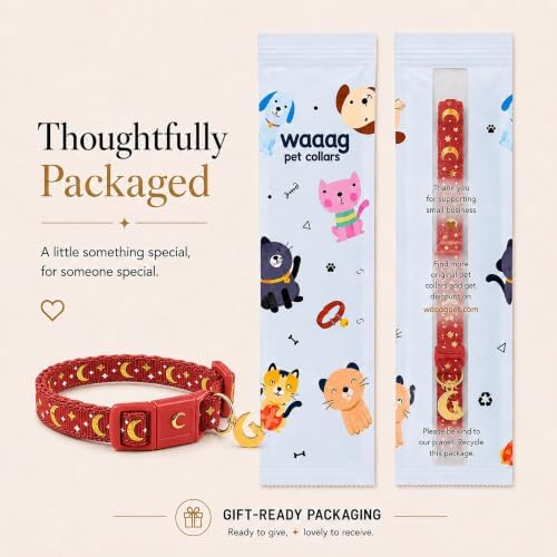 Breakaway Cat Collar with Bell for Kittens & Cats