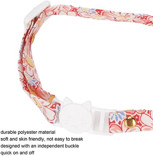Pet Pattern Collars Set of 6 Cute Soft Adjustable Dog Collars with Bell for Small Animals - Polyester Material