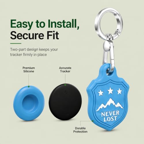 Dog Tracker with Apple Find My, GPS Pet Tracker for Dogs and Cats | Real-Time Location Tracking, No Monthly Fee or SIM Card, Waterproof Dog Collar Tracker with Holder, iOS Only Pet Locator
