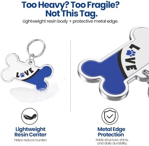 QR Code Pet ID Tag, Instant Scan-Based Location Alert, Updatable Pet Profile, Free Essential Features, No Subscription, Zinc Alloy Edge for Dogs Collar