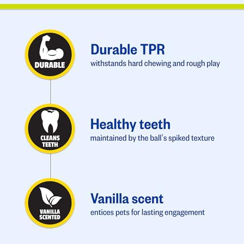 PetSport Gorilla Spiky Ball - Spiky Ball Toys for Dogs and Puppies, Interactive Toy for Boredom, Certified Non-Toxic, Indoor and Outdoor Play - 4" (Pack of 3)