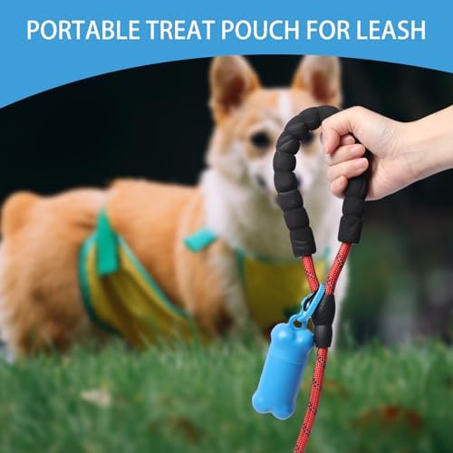 Portable Dog Treat Pouch for Pet Training, 1 piece(Pink) | Mini Treat Holder Small Dog Treat Bag for Training, Dog Probiotics Container -
