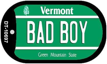 Smart Blonde Bad Boy Vermont Novelty Metal Dog Tag Necklace DT-10697