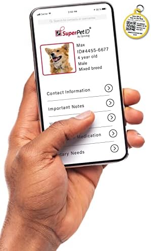 Dynotag® Web Enabled Super Pet ID Smart Tag with DynoIQ™ & Lifetime Recovery Service. Play Series: Round (Cool Shades)