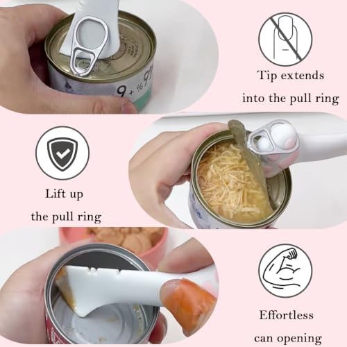 6PCS Set Cat Treat Spoon Squeeze,Can Lids, Opener Spatula and Spoon