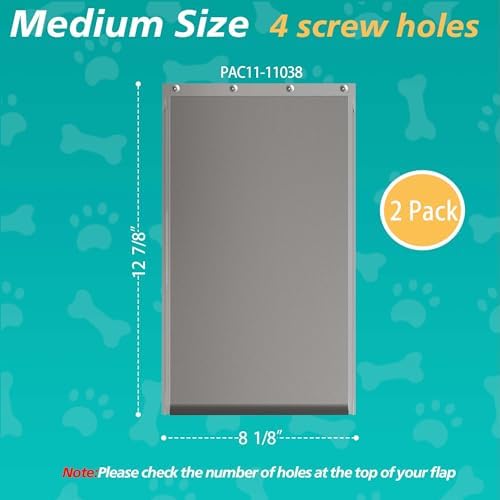 2-Pack Medium Dog Door Replacement Flaps with Screws
