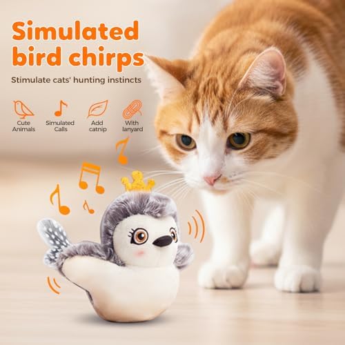Flapping Owl Cat Toy, Flying Cat Toy Halloween, Hanging Rope (Owl)