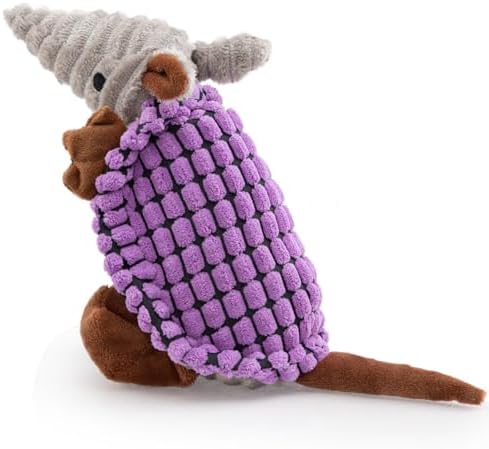 Hollypet Armadillo Squeaky Puppy Dog Toys for Small Medium Dogs, 8"