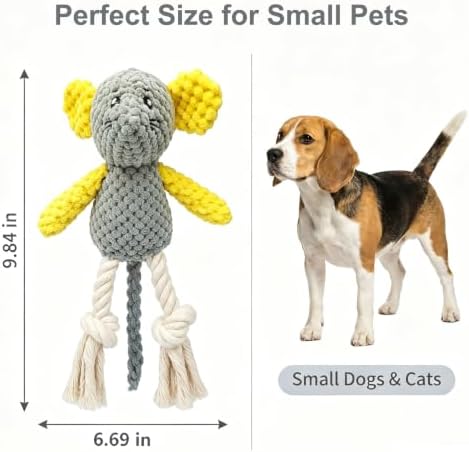 Squeaky Plush Interactive Dog Toy for Small Dogs