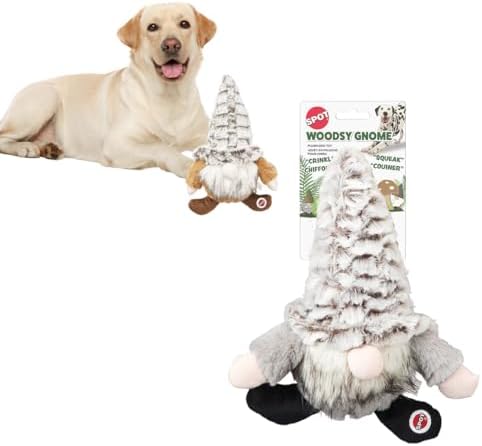 SPOT Woodsy Gnome Dog Toy - Soft, Stuffed, Squeaky, Plush Fabric Toy for Medium and Large Dogs and Puppies, Enrichment for Light Chewers and Cuddlers, 12in, Assorted Colors