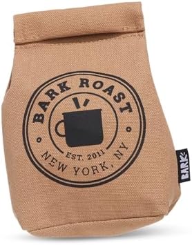 Barkbox Jitter Pug Coffee Bean Dog Toy for Medium Dogs, Hidden Surprise Toy Inside for Engaged and Excited Playtime Fun