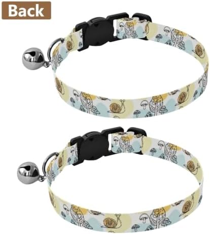Cute Snails Easy to Clean Kitten Collars 2 Pack Collar for Cats