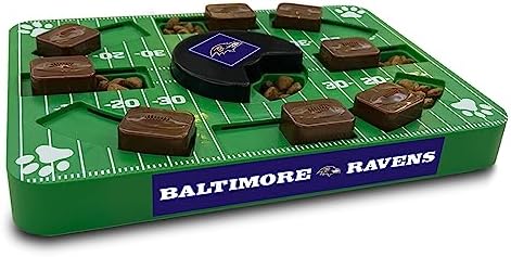 Pets First NFL Baltimore Ravens Puzzle Toy, Interactive Dog Puzzle Treat Toy