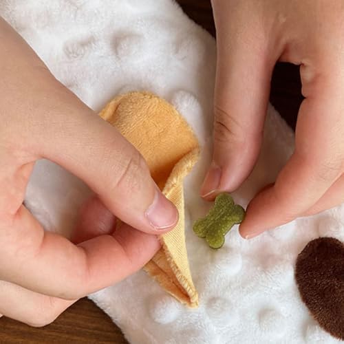 Dog Snuffle Nosework Toy - Toilet Paper Dog Plushie Interactive Puzzle Toy - Treat Hide and Seek for Fun Cute Appearance Dog Chew Toys