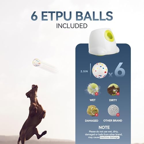AFP Automatic Dog Ball Launcher with 2.5in ETPU Ball for Medium-Large Dogs