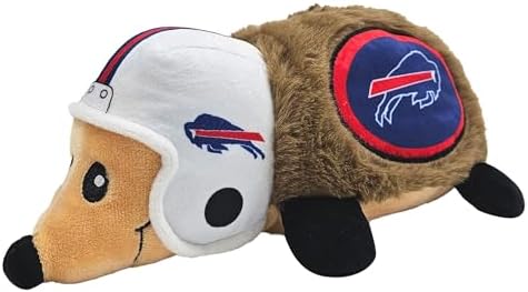 NFL Buffalo Bills Plush Hedgehog Toy for Dogs & Cats, Cool Soft Pet Toy for Fun and Interactive Play, Dog Chew Toy with Squeaker, Licensed Hot Pet Toy