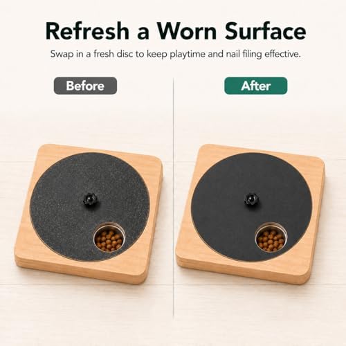 80 Grit Replacement Sandpaper for Dog Nail Scratch Board, Black Refill Pad