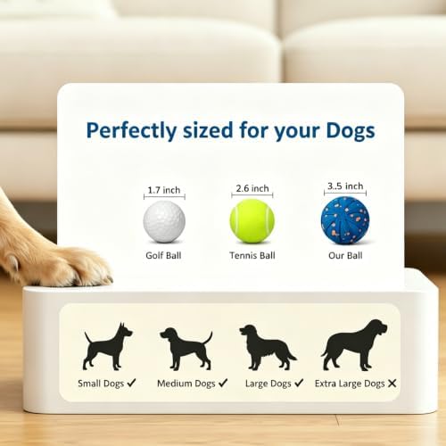 Smart Interactive Dog Toy Wicked Ball Automatic Moving Bouncing Rotating Active Rolling Ball 3 Modes Chew Resistant E-TPU Dog Ball IPX7 Waterproof Electric Puppy Toy for Small Medium Large Dogs Blue