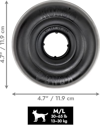 KONG Extreme Donut, Durable Natural Rubber Chew Toy, for Medium/Large Dogs