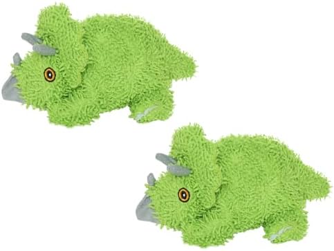 MIGHTY® 2 Pack Microfiber Medium Triceratops Dog Toys