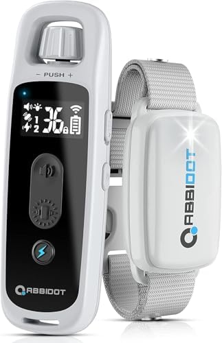ABBIDOT Shock Collar for 2 Dogs, 3300 FT Dog Training Collar with Remote, IPX7 Waterproof with 4 Training Modes and Night Light, Rechargeable E-Collar for All Breeds (15-120 lbs),Blue Black