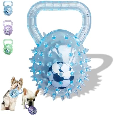 Tough Dog Ball Toy Durable Interactive Fetch Toys Strong Rubber Tennis Ball Included Squeaky Floating Chew Toy for Medium Large Breeds (Blue)