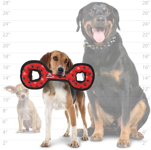 TUFFY® : 2 Pack TugOWar Dog Toy: Ultra Durable Plush Toy with Multiple Layers & Reinforced Seams, Washable and Floats, Original Construction