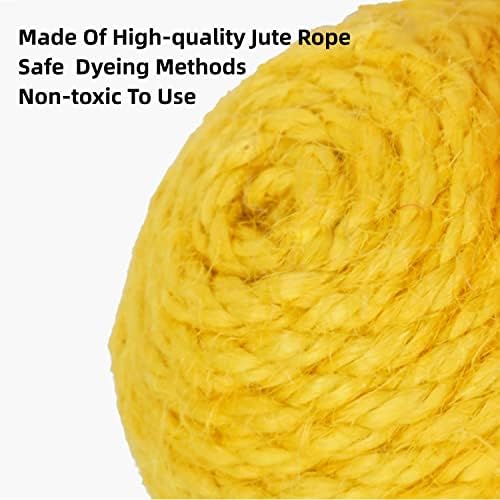 Cat Toy Sisal Ball Hanging Cat Toy Handmade Cat Rope Ball Chew Eco-Friendly Toy Pets Interactive Toy Cat Toys for Indoor Cats (Green, 1pcs)