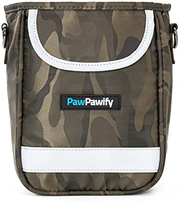 Dog Training Treat Pouch – Treat Bag for Dog Training with Built-in Poop Bag Holder – Waist Dog Training Pouch with Reflective Strips – Fanny Pack for Dog Training