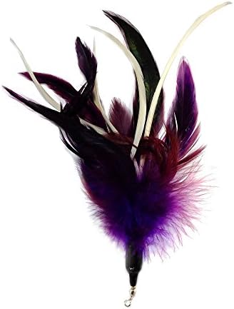 Pet Fit for Life Multi Piece Replacement Feathers Pack Plus Bonus Soft Furry Tail for Interactive Cat and Kitten Toy Wands…