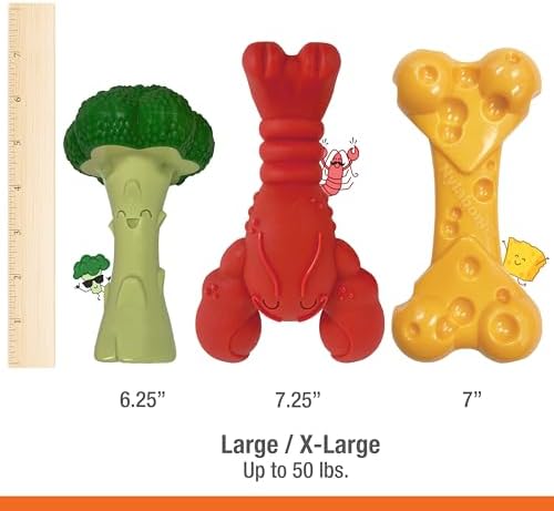 Nylabone Power Chew Toy Bundle, Dog Toys for Aggressive Chewers, 3 Pack