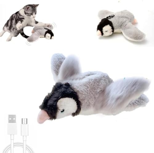 Yewmow Interactive Chirping Cat Toy,Flapping Wings Sound Toy