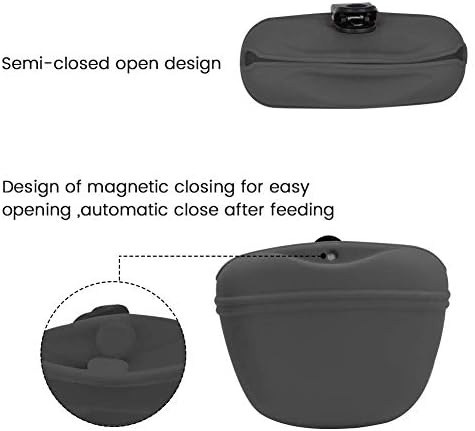 AUDWUD Silicone Dog Treat Pouch with Clicker Magnetic Closure Secure Clip