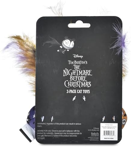 Disney for Pets Nightmare Before Christmas Jingle Balls Cat Toy, 3 Pk