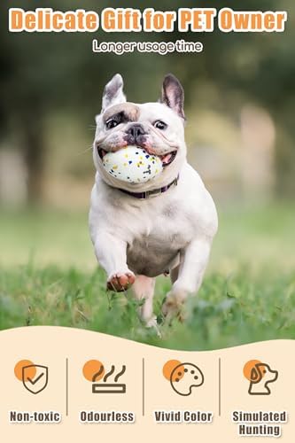 Moonorange 4.72" Indestructible Large Rugby Balls for Aggressive Chewers Durable Olive Bouncy Interactive Football Toy for Dogs Fetch Game Lightweight Floating Outdoor Training, White