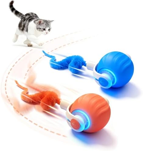 Interactive Cat Toys for Indoor Cats,Automatic Moving Kitten Toys,Cat Balls