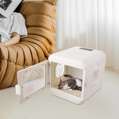 60L Professional Pet Dryer Box, Automatic Pet Hair Drying Box, Portable Pet Hair Dryer Machine with Adjustable Temperature, for Cats, Dogs, Smart Touch Screen Temperature Control for Pet Hair Dryer