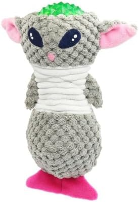 Squeaky Dog Toy, 2 in 1 Plush Dog Toy with Rubber Squeaker, Chew Toys for Small, Medium and Large Dogs