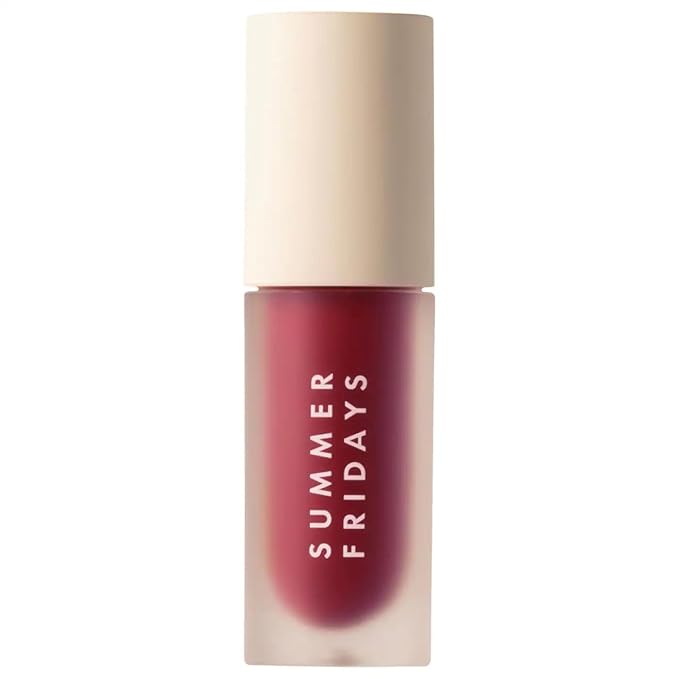 Summer Fridays Dream Lip Oil - Tinted Lip Oil with Moisturizing Sheer Coverage, High-Shine and Deep Hydration - Non-Sticky Formula for Long-Lasting Softness - Midnight Berry (0.15 Oz)