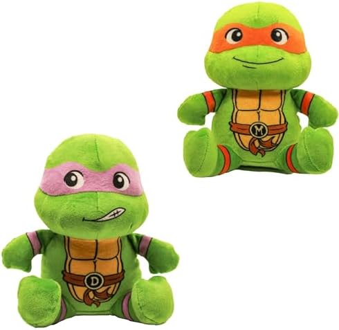 Teenage Mutant Ninja Turtles, Stuffed Animal for Dogs, Don & Mikey, 2-Pack