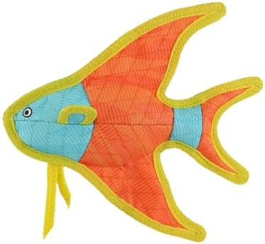 Tuffy® - DuraForce® : Angel Fish Dog Toy: Ultra Durable Plush Toy with Multiple Layers & Reinforced Seams, Washable and Floats, DuraForce® Construction