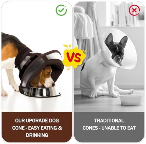 Soft Fold-Over Anti-Lick Dog Cone, Comfortable E-Collar for Small Dogs