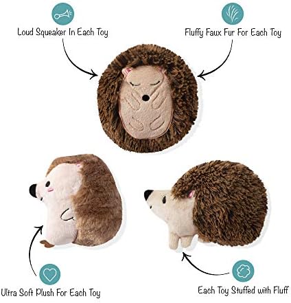 FRINGE STUDIO Pet Toy, Small Dog Toy Set, Hedgehogs, 3 Pieces (289408)